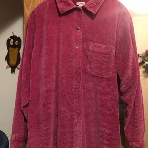 Cozy warm over shirt soft raspberry cream